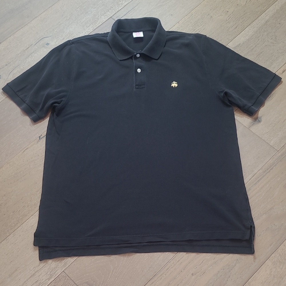 Brooks Brothers Performance Polo Shirt Men's XL Black Short Sleeve Original Fit